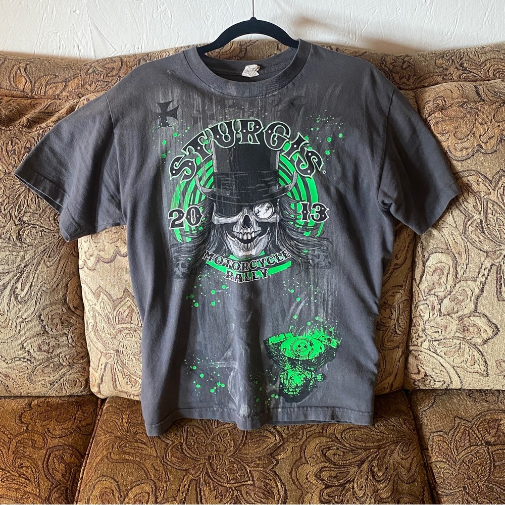 VINTAGE Sturgis Motorcycle Rally 2013 Tee - Mad Hatter